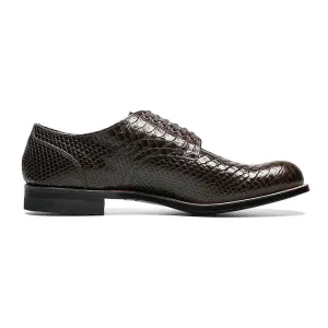 Stacy Adams Men's Madison Brown Anaconda Print Plain Toe Oxford