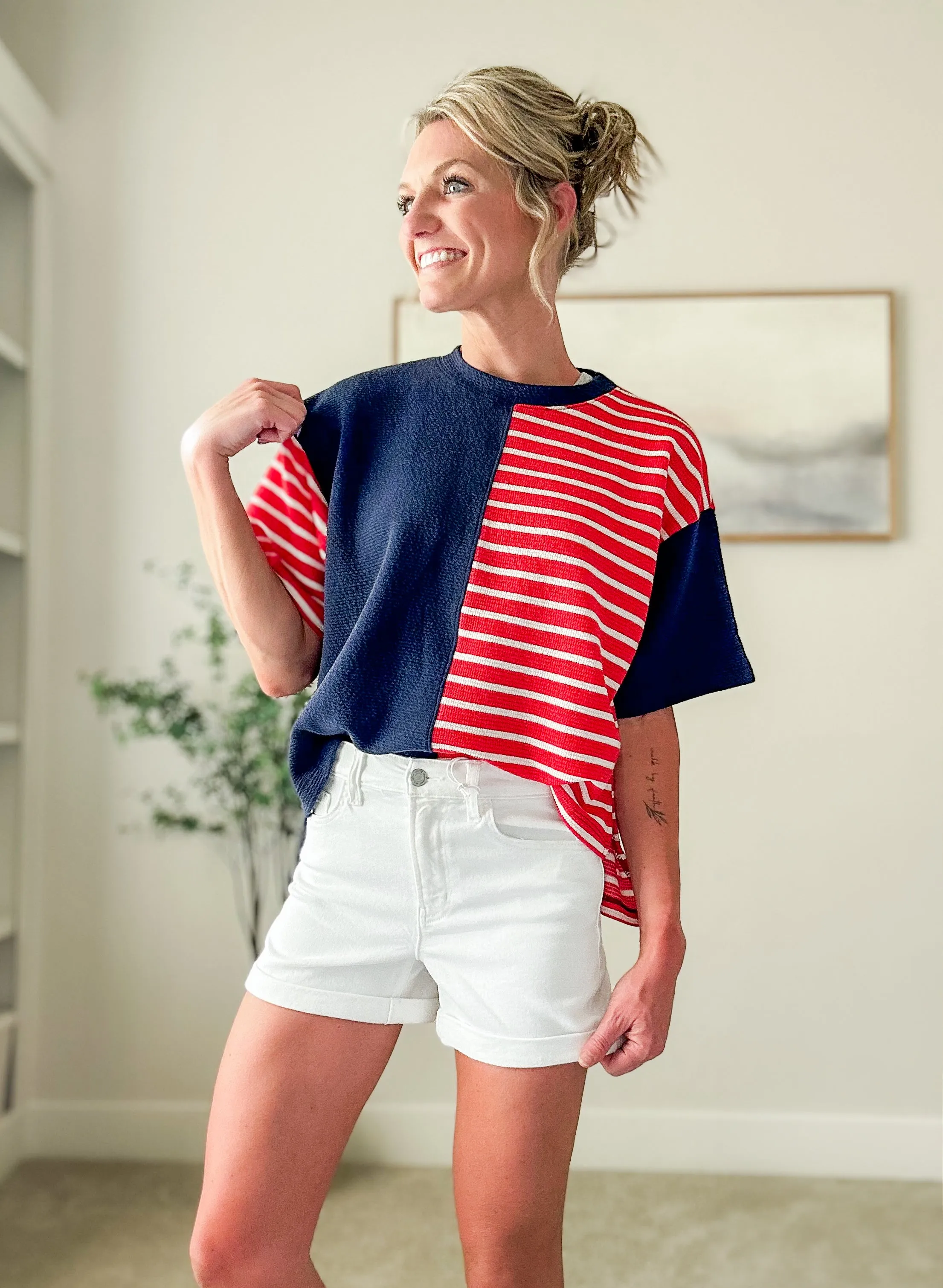 Stripes Boxy Top