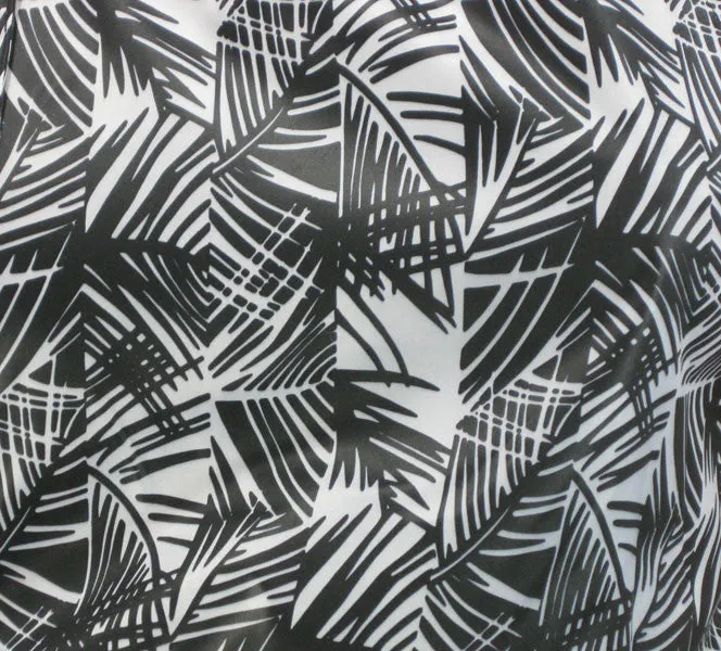 Stylish Hair Stylist Smock In Bamboo Black White Print