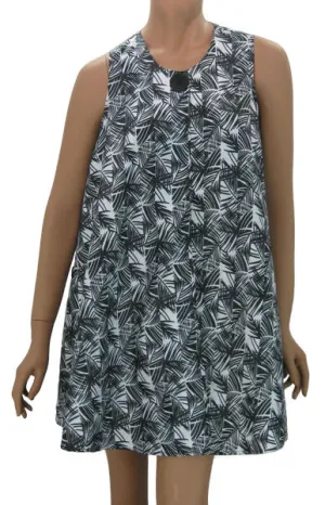 Stylish Hair Stylist Smock In Bamboo Black White Print