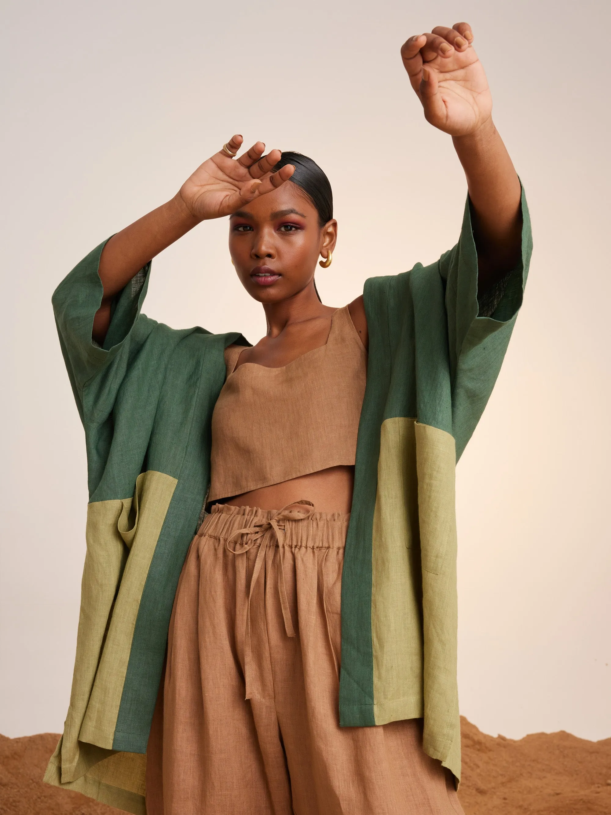 Summer Cape Overlay June-Fern-Macha -Linen-Ss25-Jc-Fm-Cord