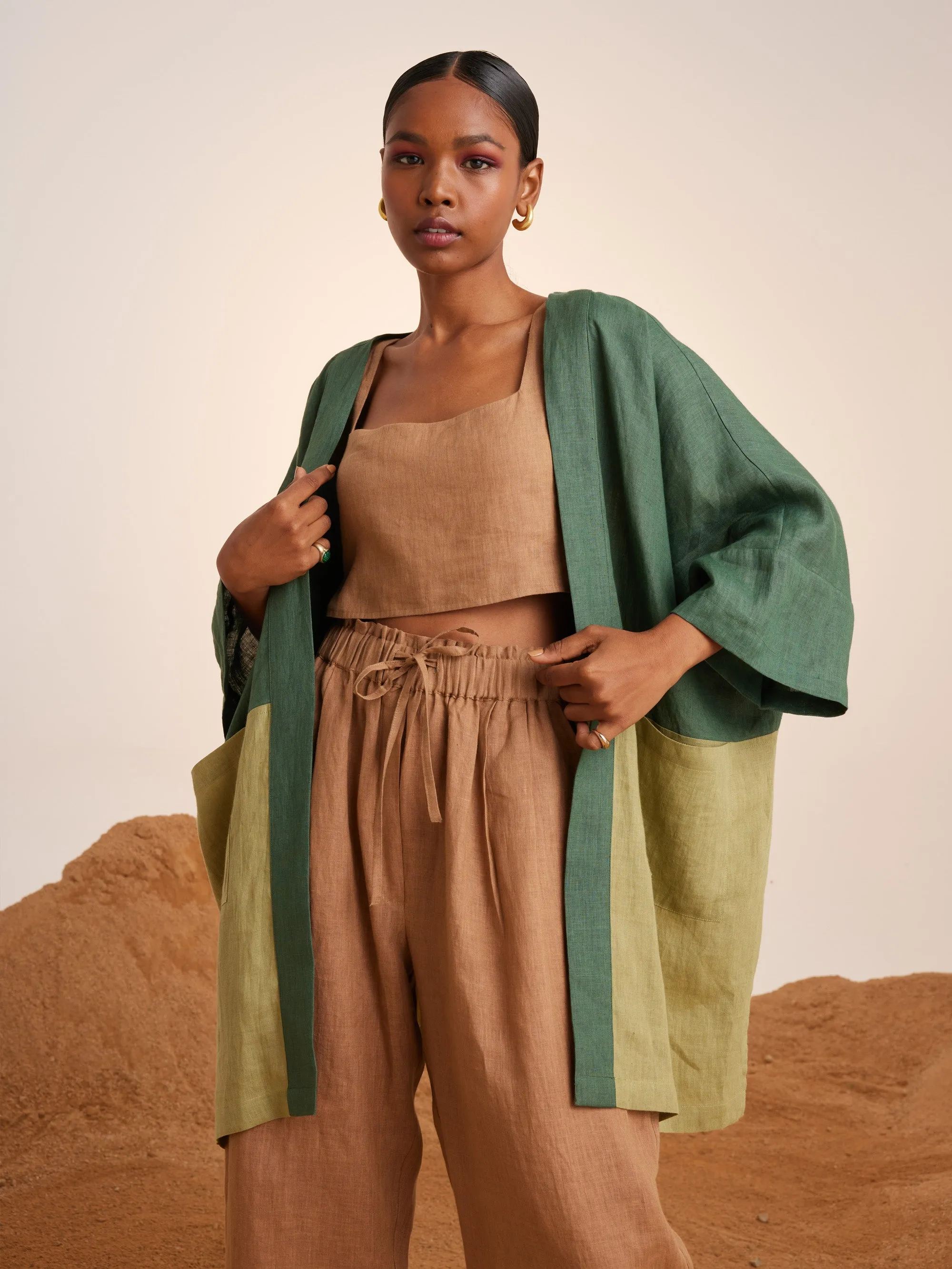 Summer Cape Overlay June-Fern-Macha -Linen-Ss25-Jc-Fm-Cord