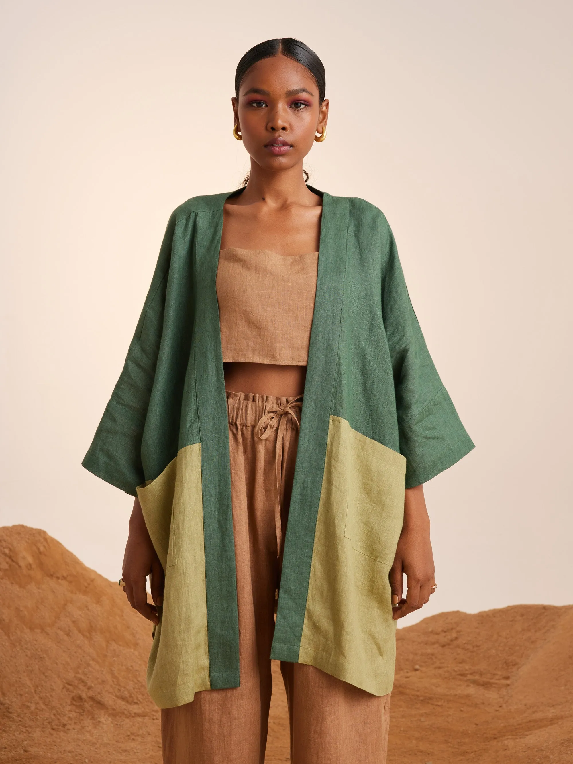 Summer Cape Overlay June-Fern-Macha -Linen-Ss25-Jc-Fm-Cord