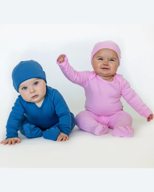 Super-Soft Organic Cotton Baby Rib Long Sleeve Lap Tee| Candy Apple