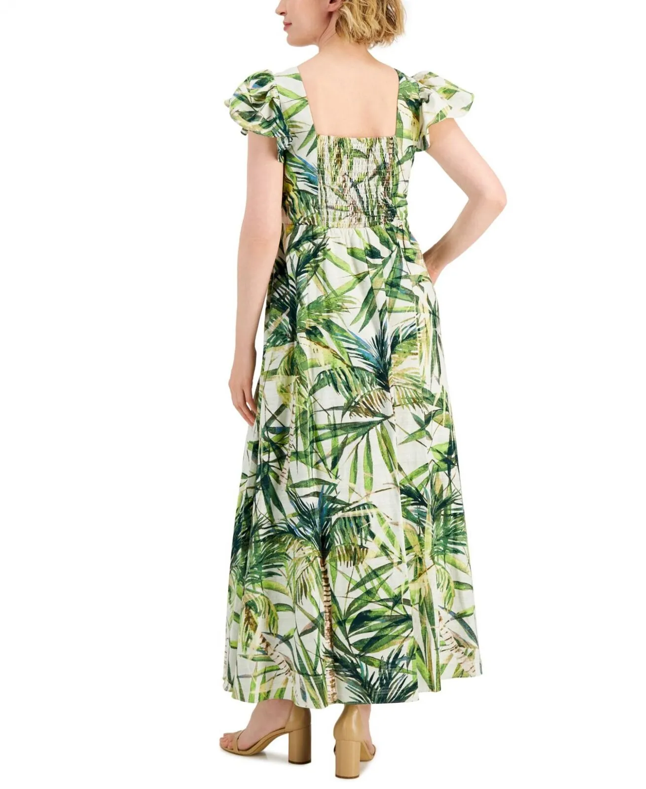 Taylor Womens Cotton Printed Bow-Tie Maxi Dress 2901M