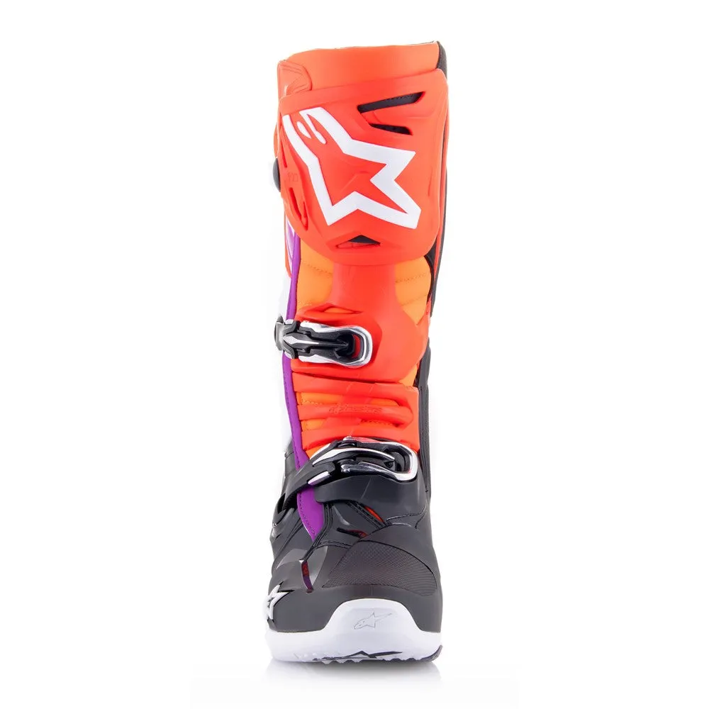 Tech-10 MX Boots Black/Red Fluoro/Orange Fluoro/White 8