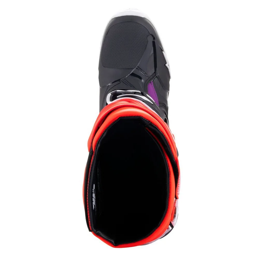 Tech-10 MX Boots Black/Red Fluoro/Orange Fluoro/White 8