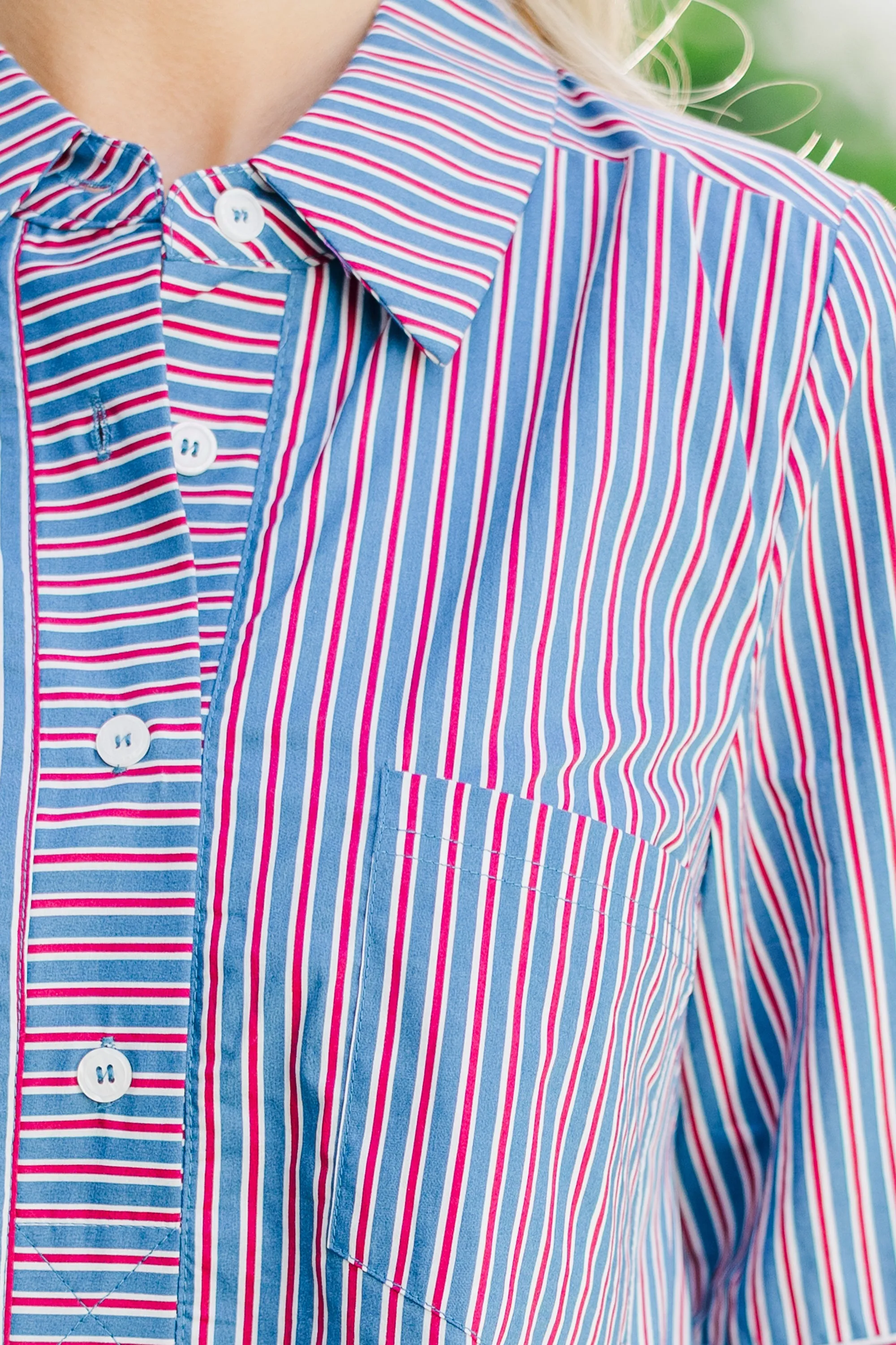 The Genuine Navy Blue Striped Dress