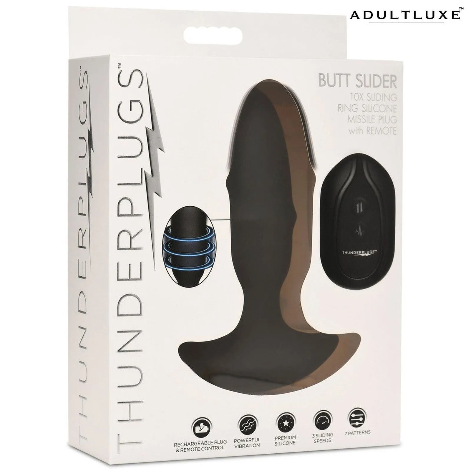Thunderplugs 10x Sliding Ring Silicone Missile Plug
