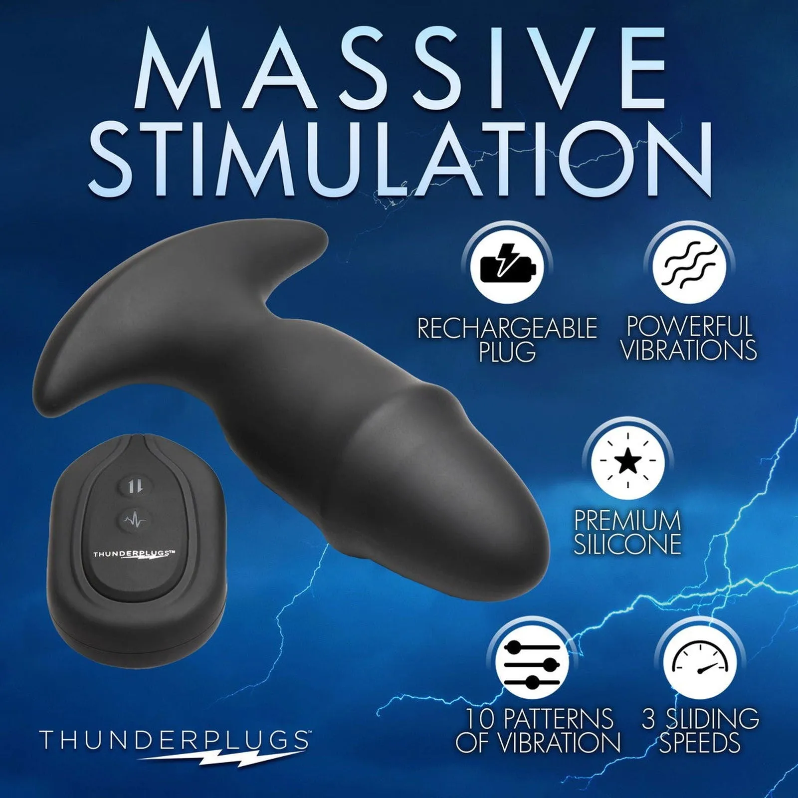 Thunderplugs 10x Sliding Ring Silicone Missile Plug