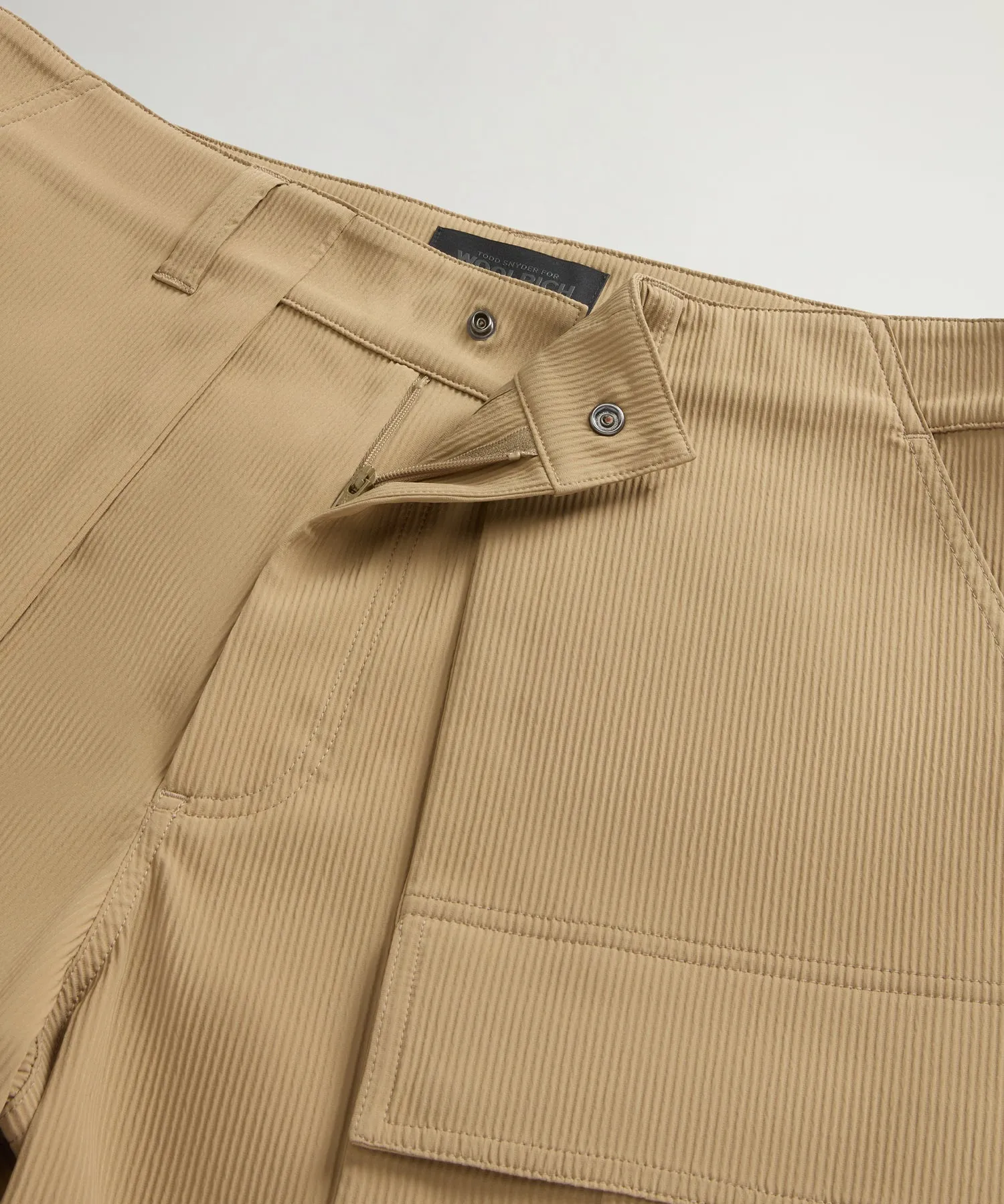 Todd Snyder x Woolrich Tech Cord Camp Short in Beige