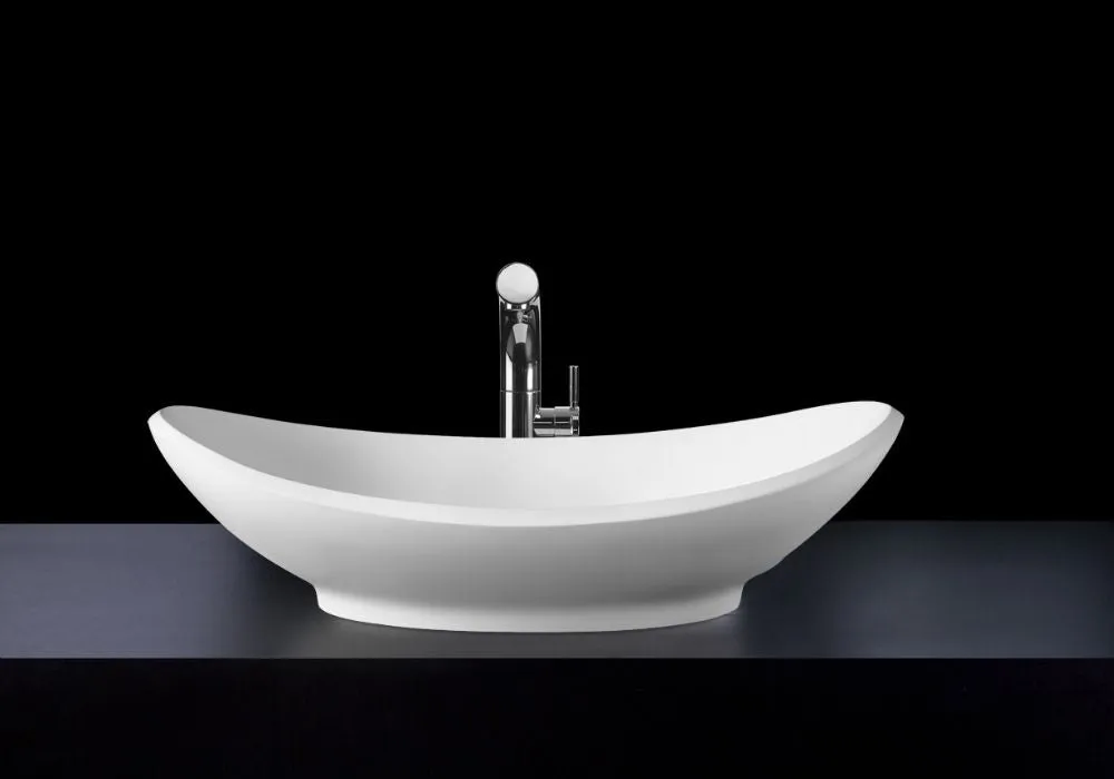 Toka Lite Bertina Matte White Stone Basin - 600mm - STB18