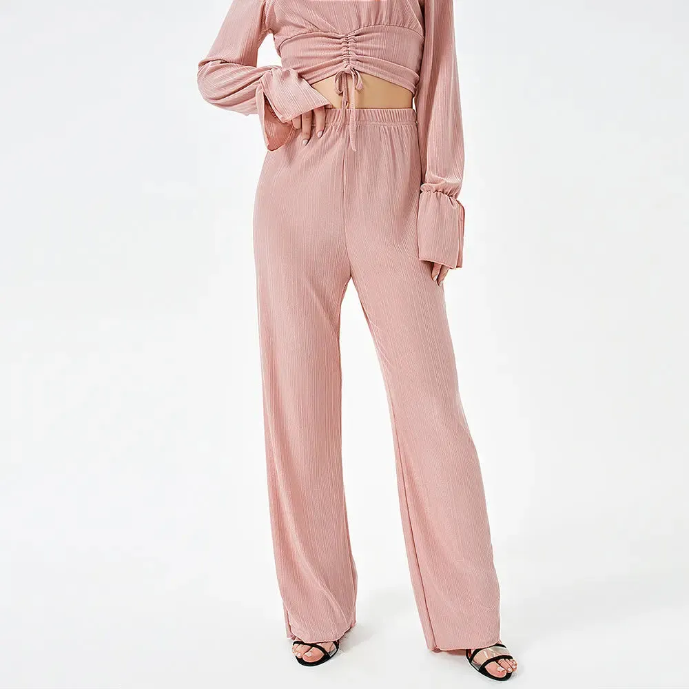 Two Piece Long Sleeve Pants Set - Stylish Casual Outfit