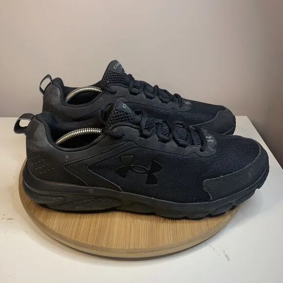 Under Armour Charged Assert Mens Size 12 Running Shoes 3024857-002 Triple Black