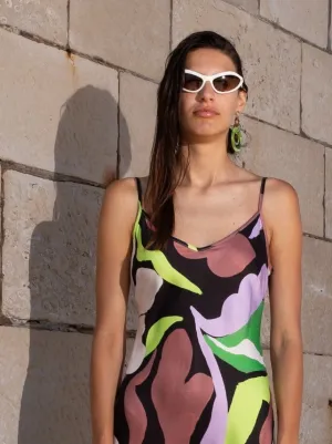 Untitled in Motion: Desire Slip Dress - Echeveria Black