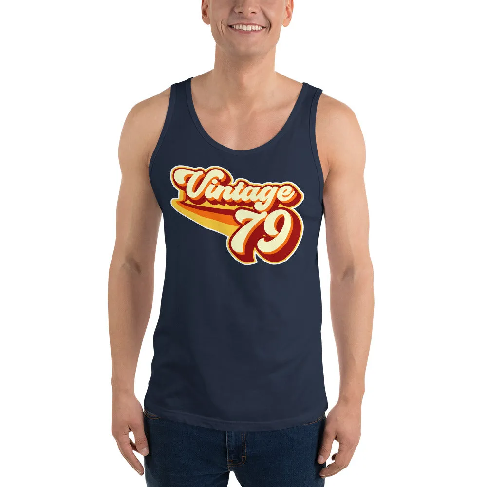 Vintage 1979 Warm Retro Lines Unisex  Tank Top