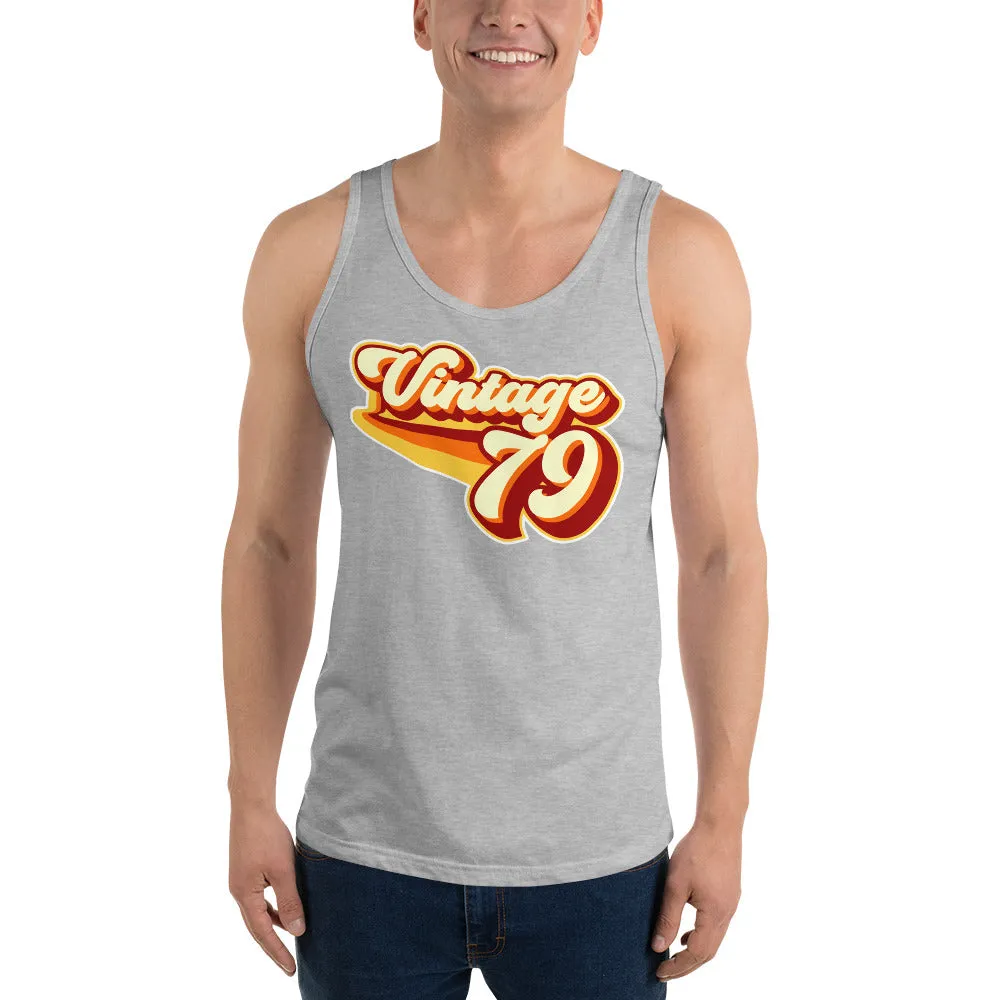Vintage 1979 Warm Retro Lines Unisex  Tank Top