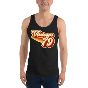 Vintage 1979 Warm Retro Lines Unisex  Tank Top
