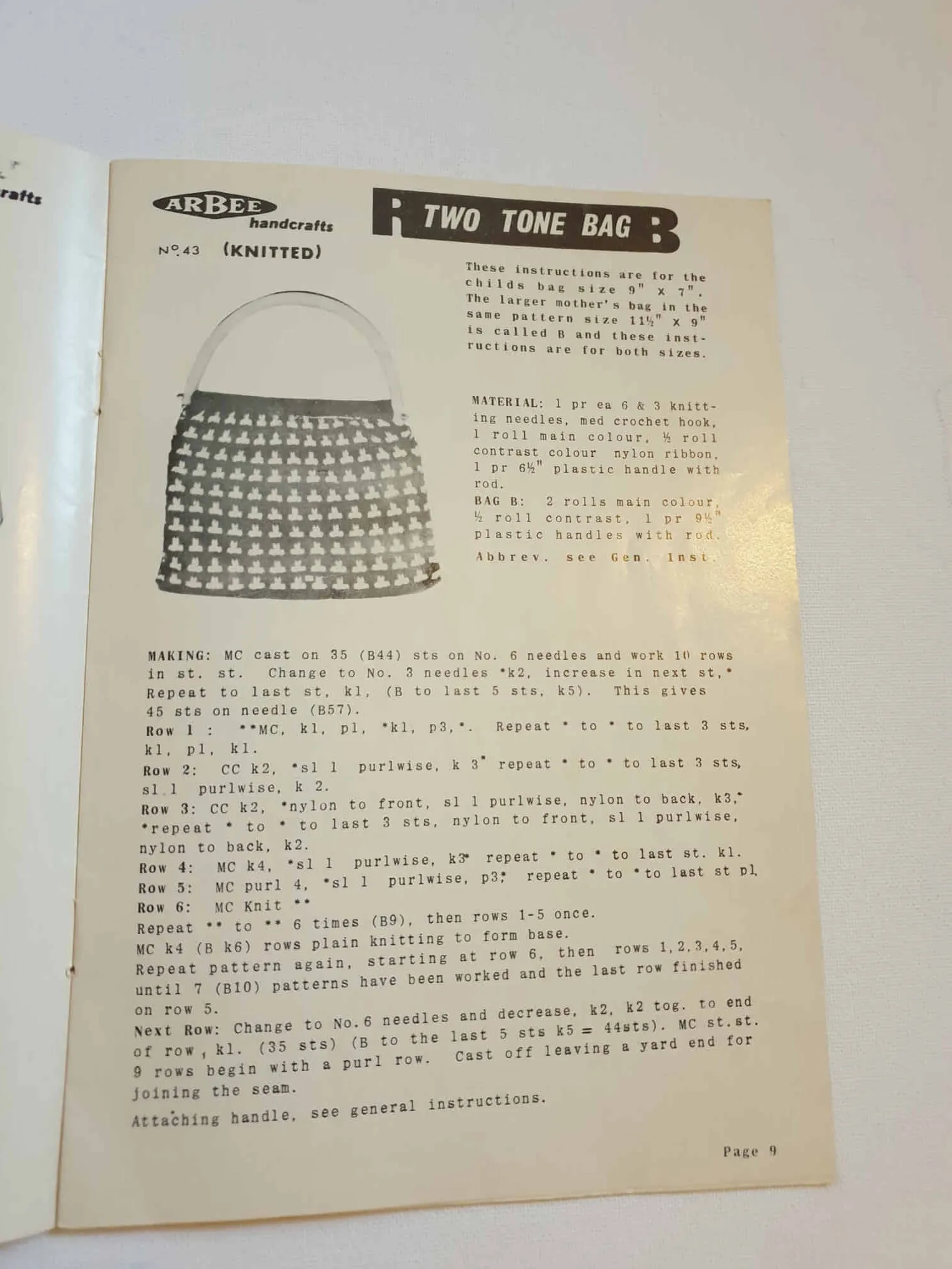 Vintage Craft Book - Accessories - Arbee Ribboncraft - 1960s