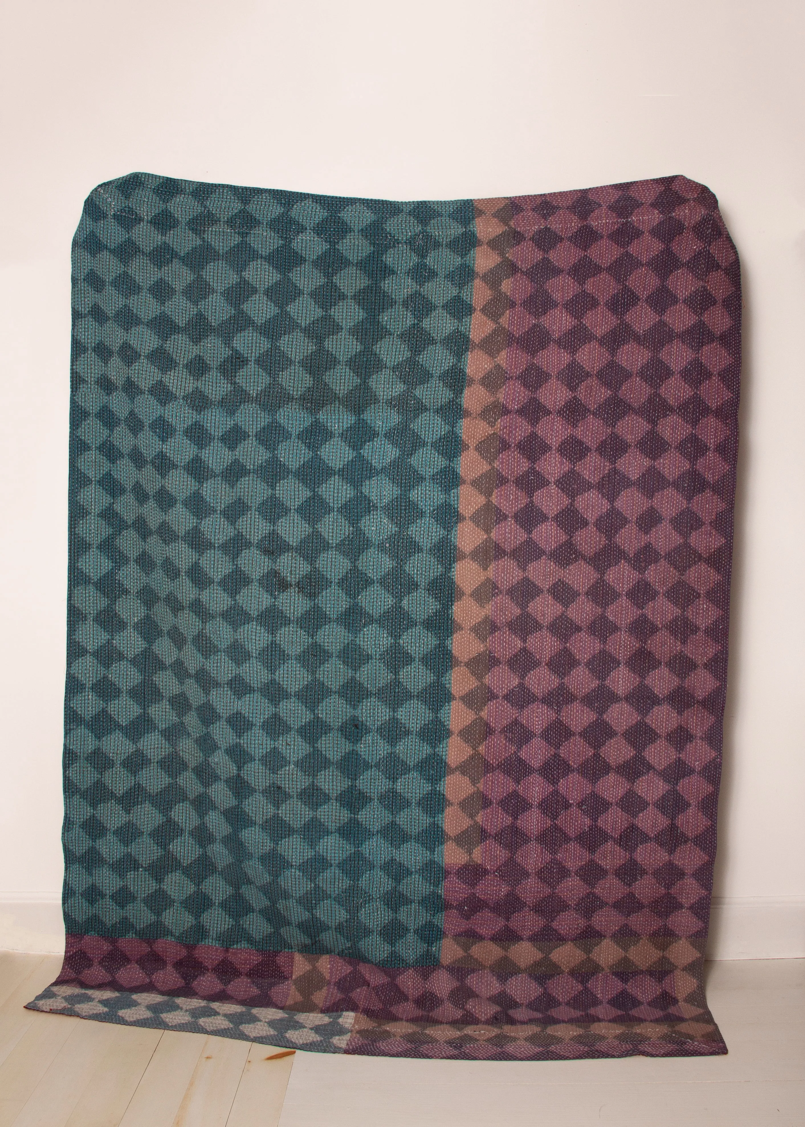 Vintage Dowry Kantha Blanket, #20 - 62"x84" SH