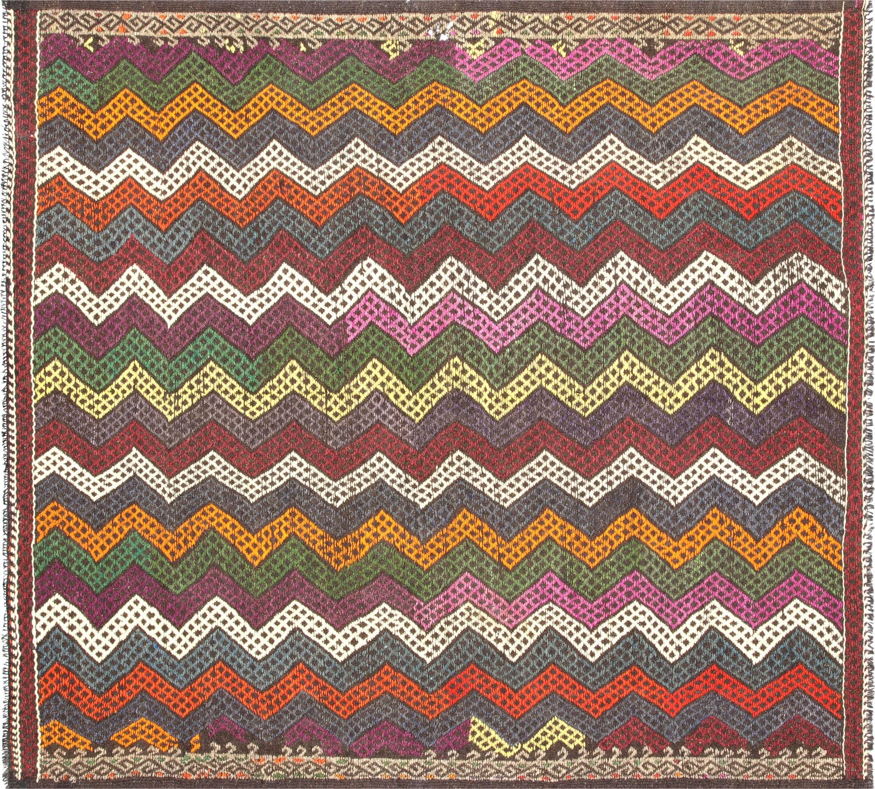 Vintage Turkish Kilim - 7'1" x 7'8"