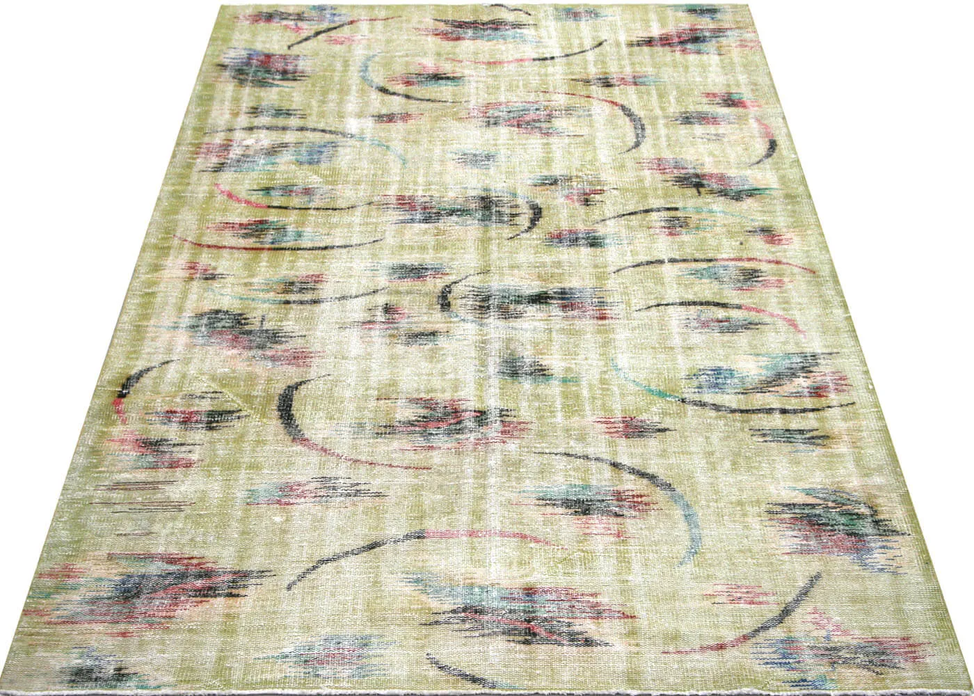 Vintage Turkish Mid-Century-Modern Rug - 5'9" x 8'8"