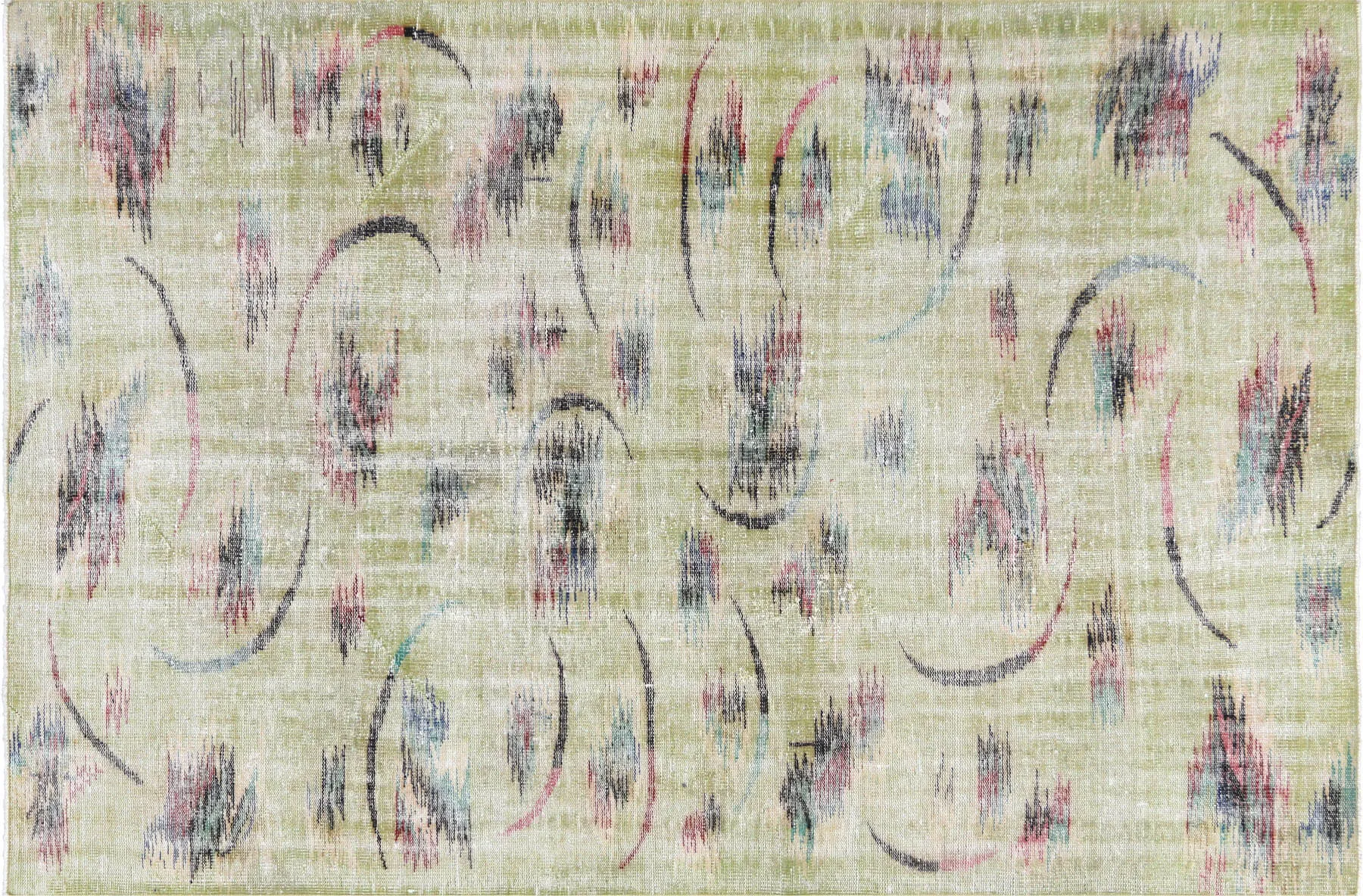 Vintage Turkish Mid-Century-Modern Rug - 5'9" x 8'8"