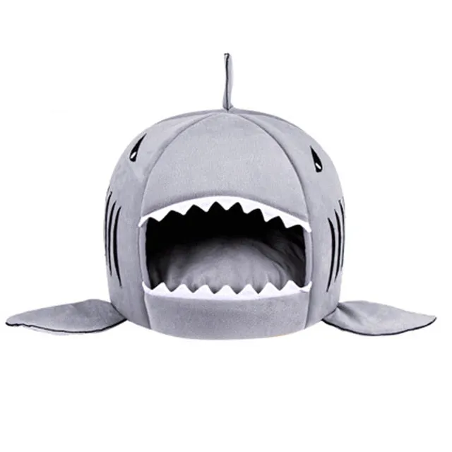 Warm Cozy Shark Cat House