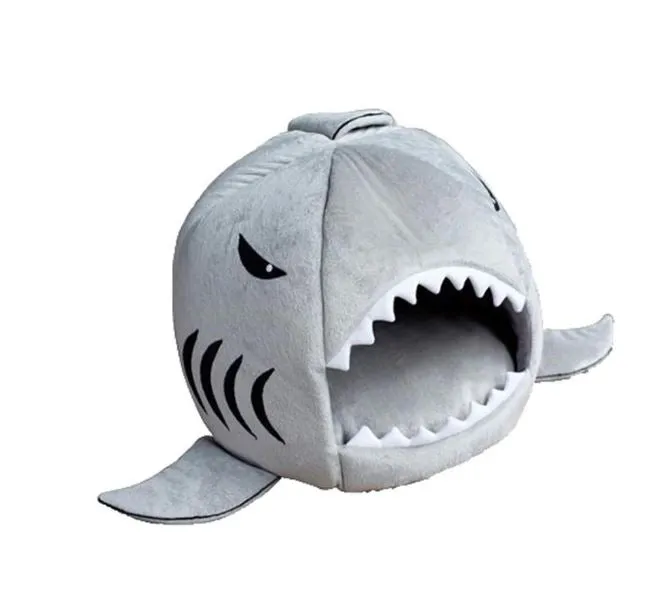 Warm Cozy Shark Cat House