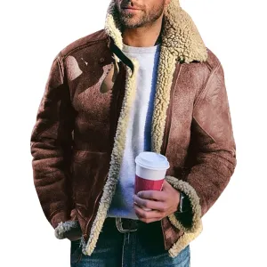 West Louis™ Outwear Warm Bomber Fur Jacket
