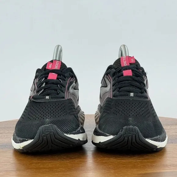 Womens Brooks Addiction 14 Black Athletic Running Shoes Sneakers Size 7 B GUC