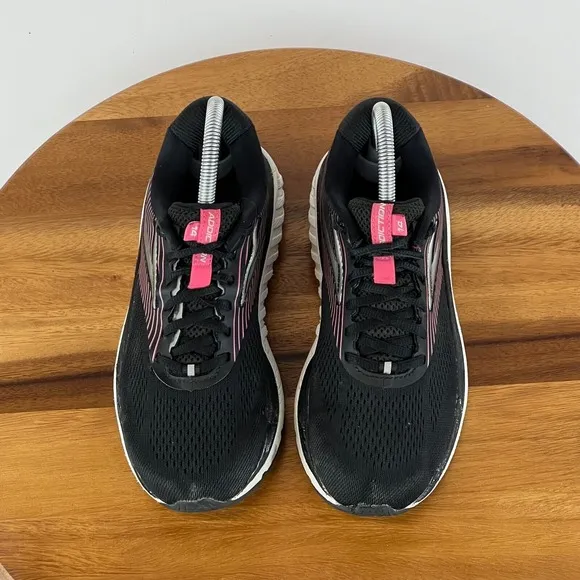 Womens Brooks Addiction 14 Black Athletic Running Shoes Sneakers Size 7 B GUC