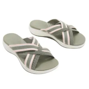 Women's Plus Size Sandals New Soft-soled Thick-soled Wedges With Flying Woven Cross Sandals