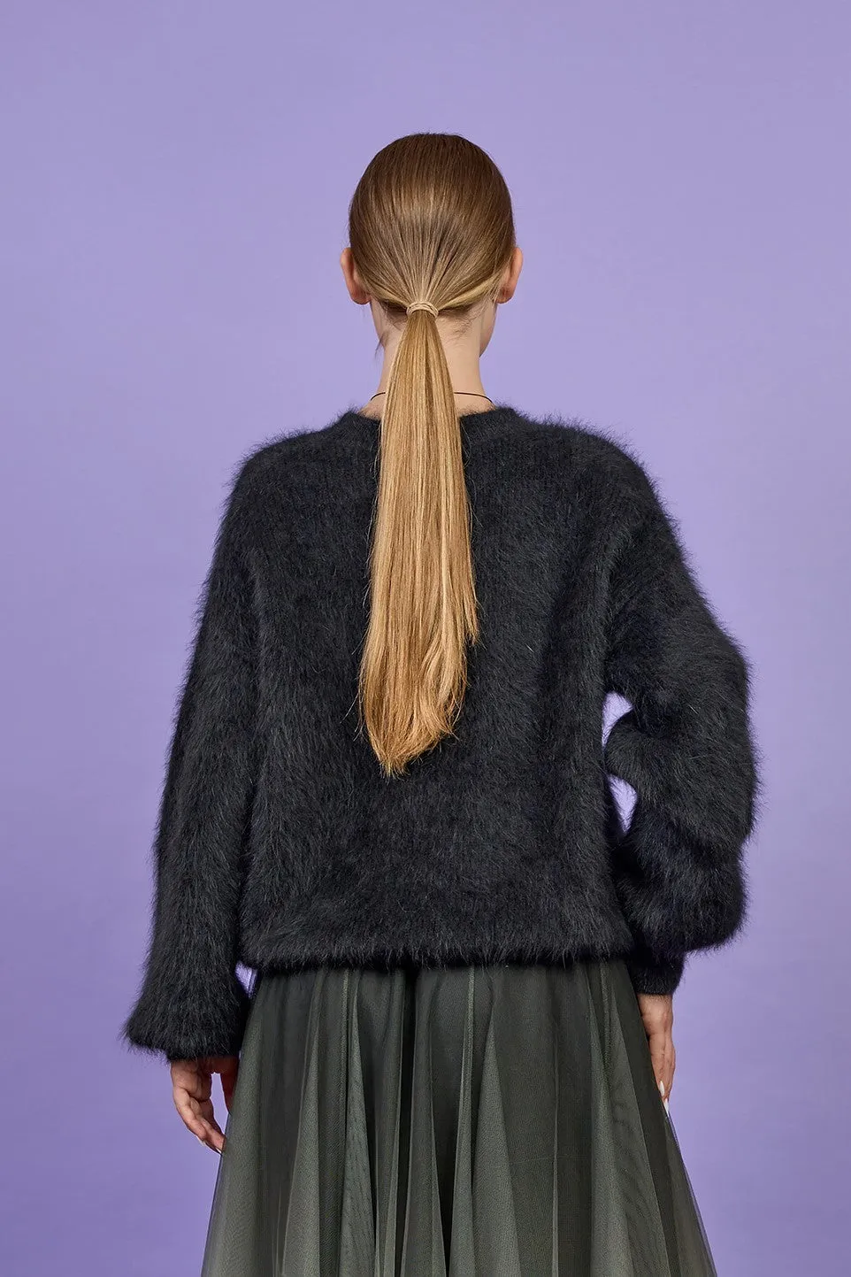 YANA Luxury Angora Crewneck Pullover Sweater
