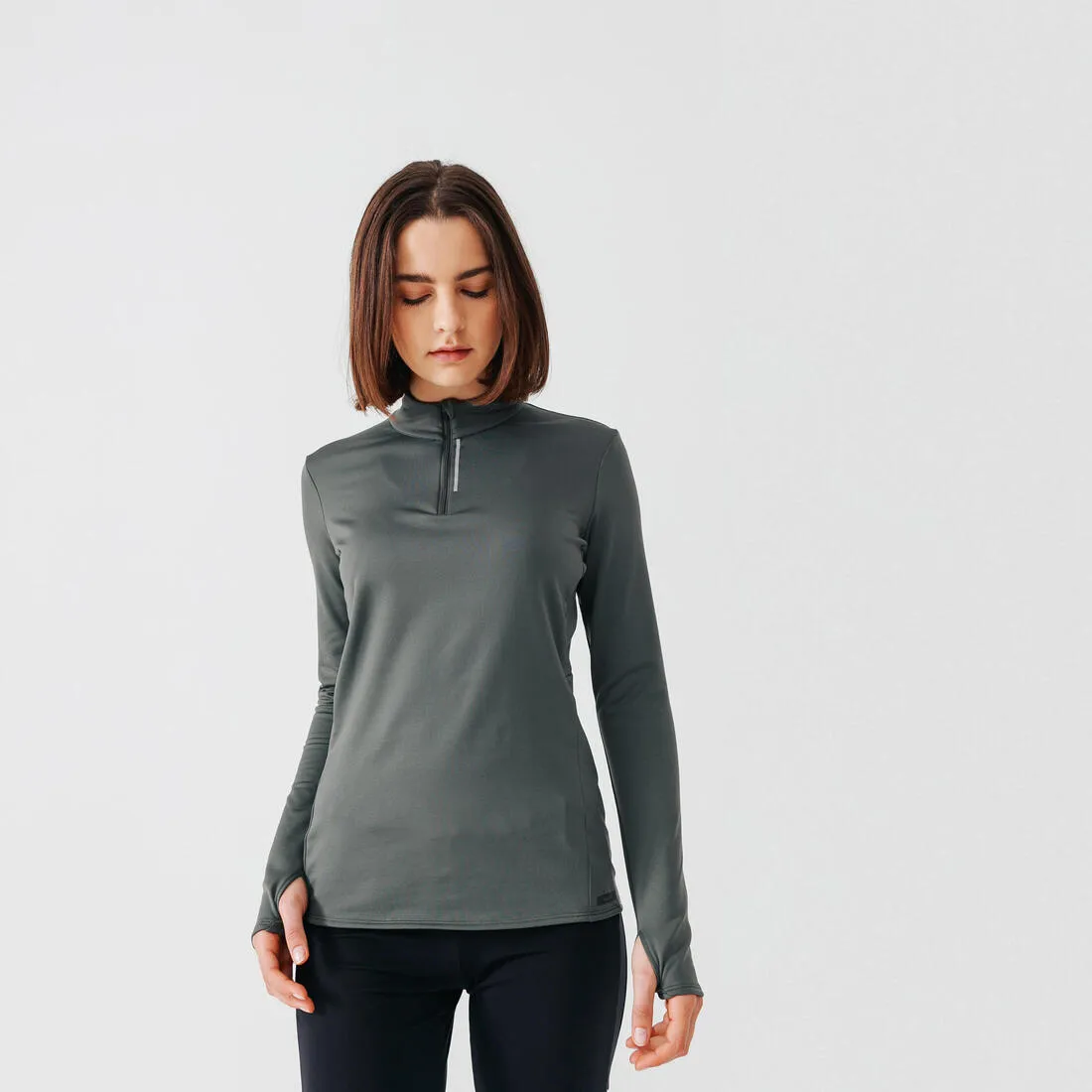 Zip Warm women's long-sleeved running T-shirt