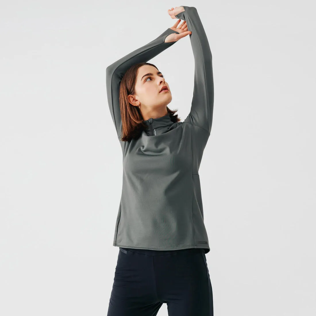 Zip Warm women's long-sleeved running T-shirt