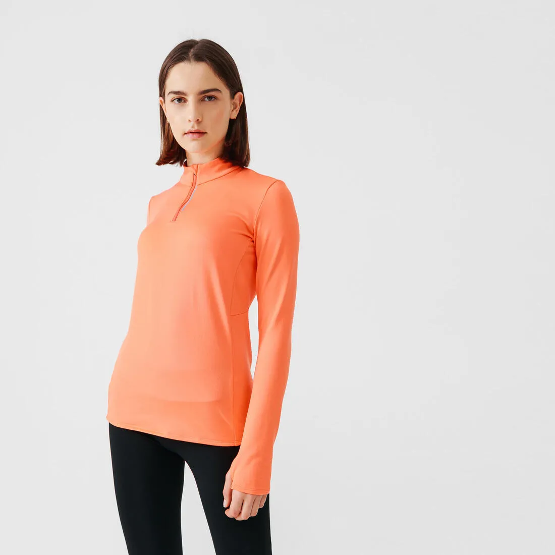 Zip Warm women's long-sleeved running T-shirt