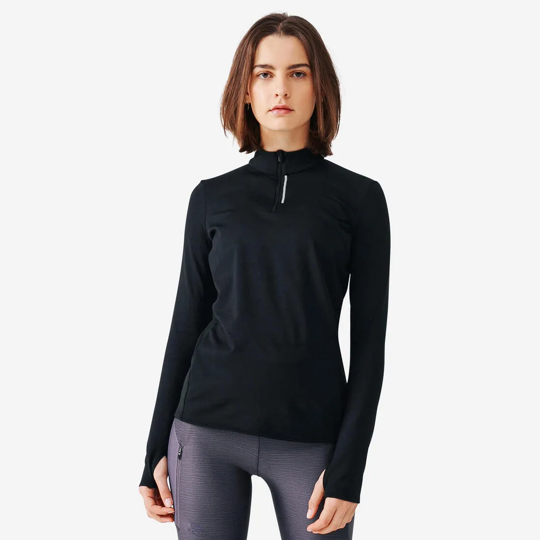 Zip Warm women's long-sleeved running T-shirt