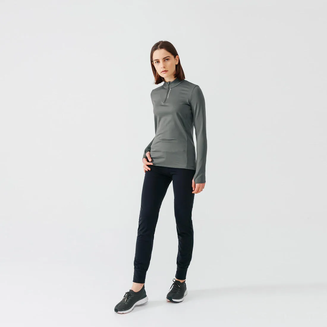 Zip Warm women's long-sleeved running T-shirt