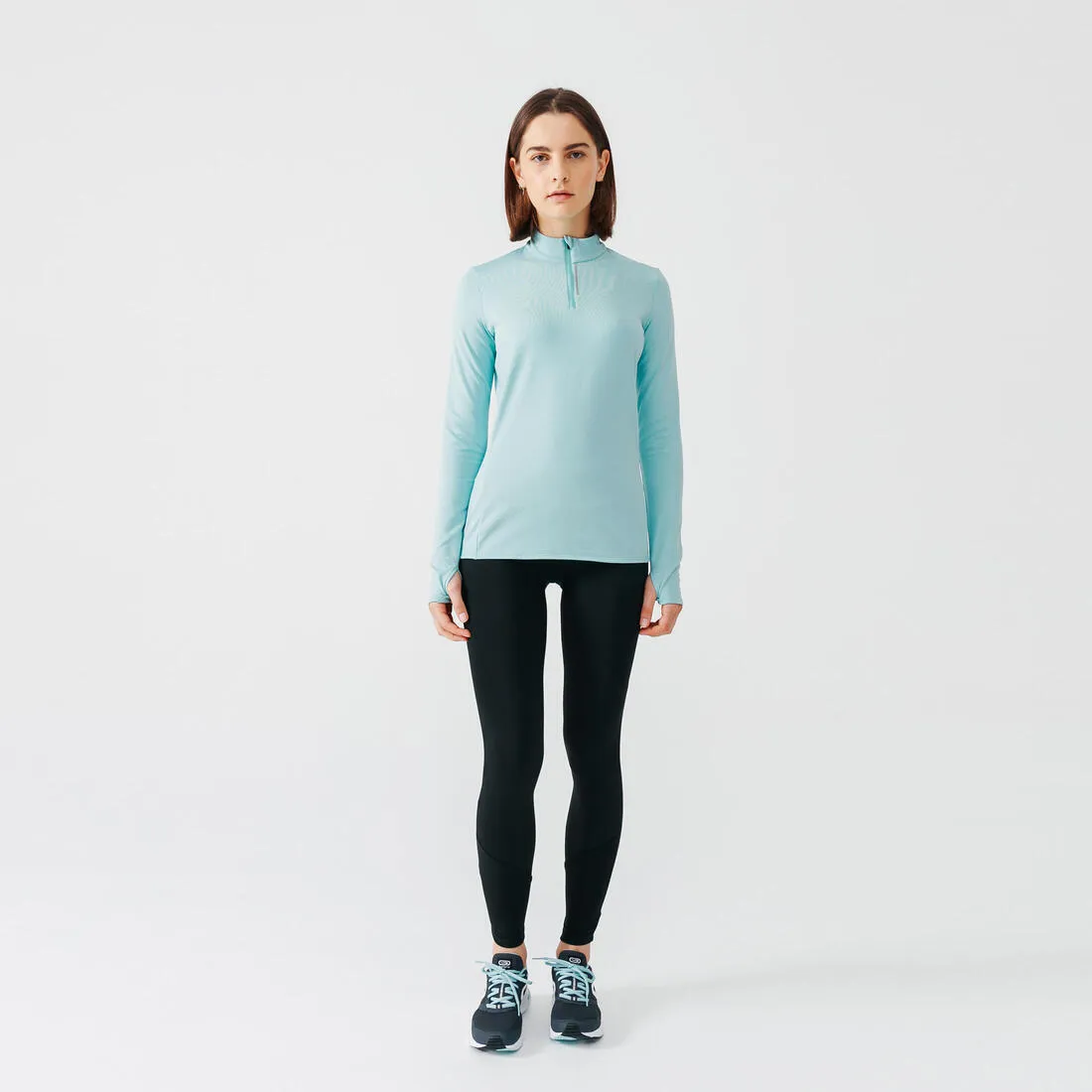 Zip Warm women's long-sleeved running T-shirt
