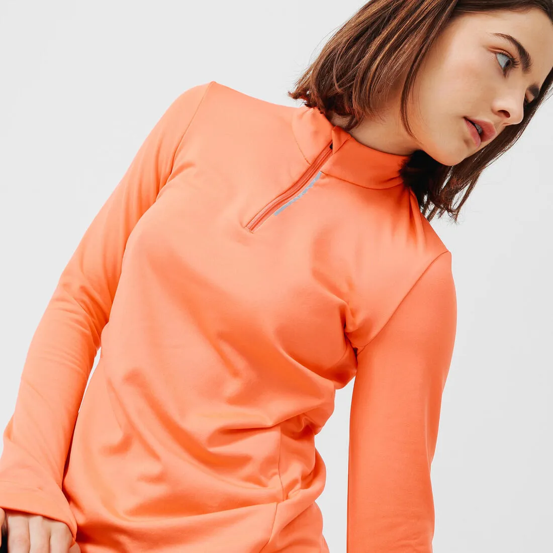 Zip Warm women's long-sleeved running T-shirt