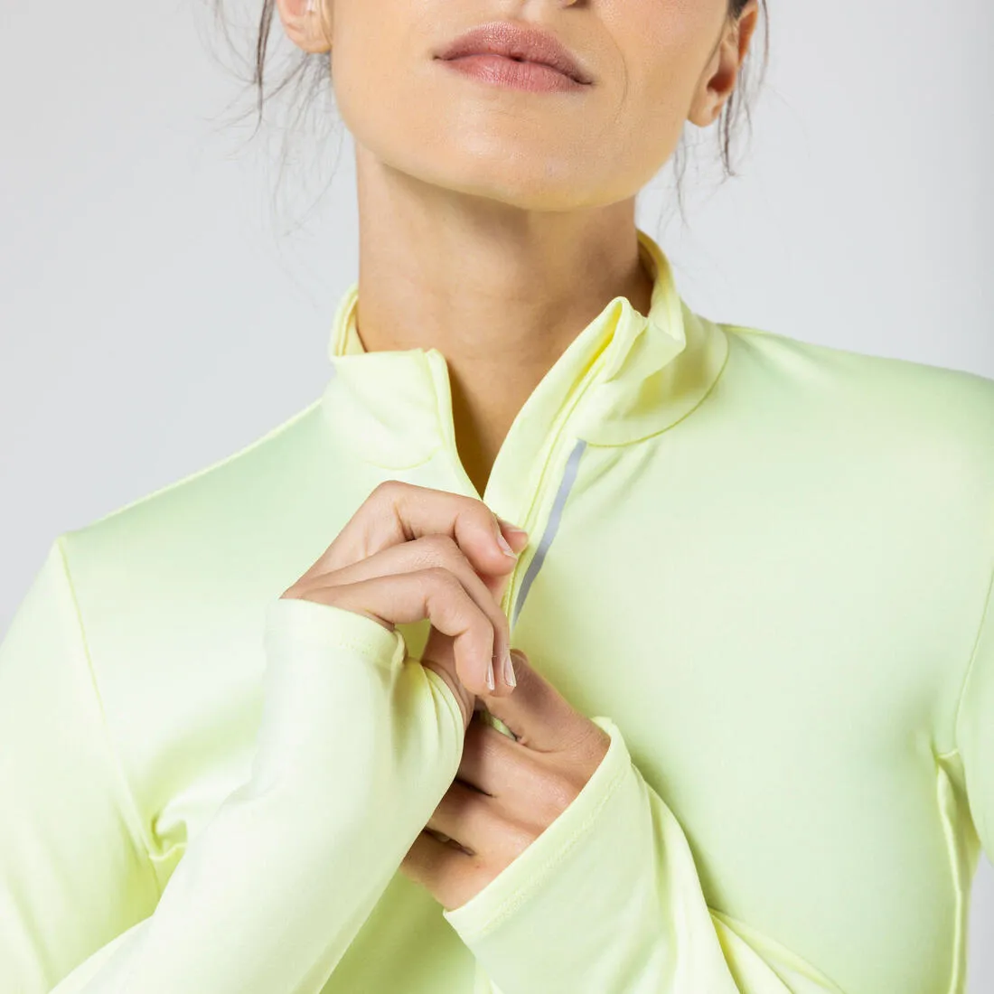 Zip Warm women's long-sleeved running T-shirt