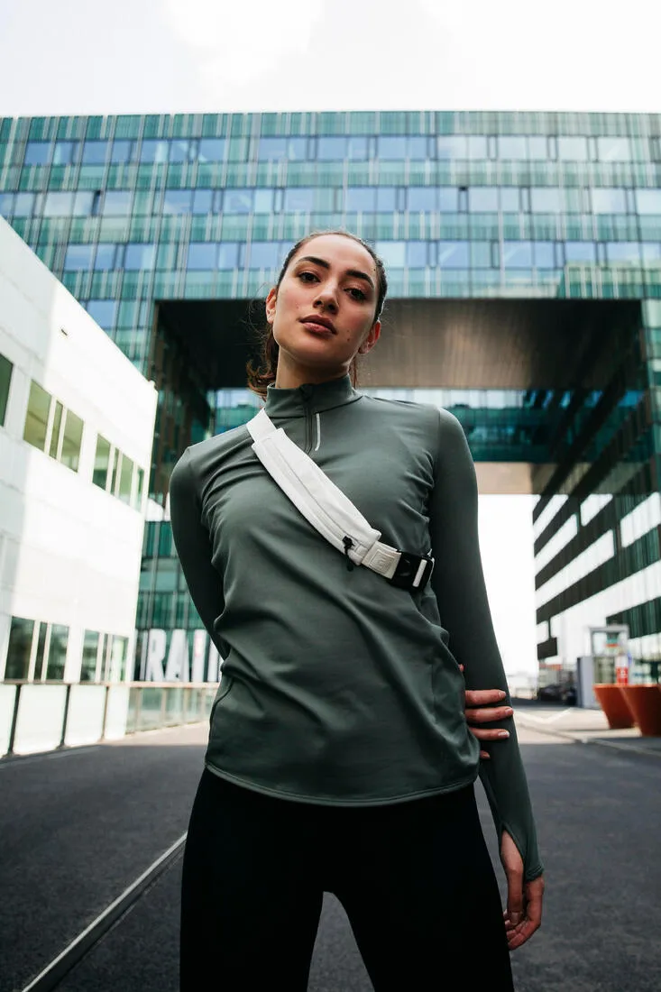 Zip Warm women's long-sleeved running T-shirt