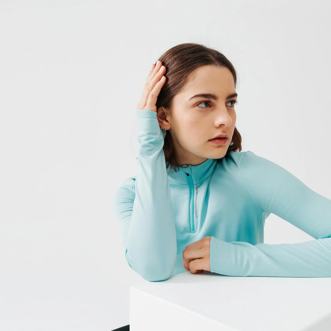 Zip Warm women's long-sleeved running T-shirt