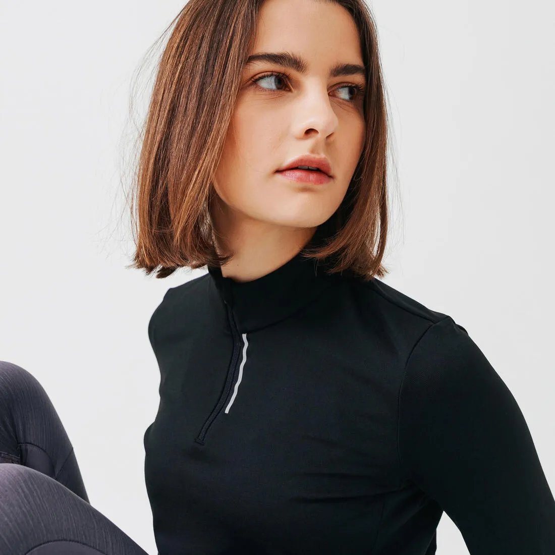 Zip Warm women's long-sleeved running T-shirt