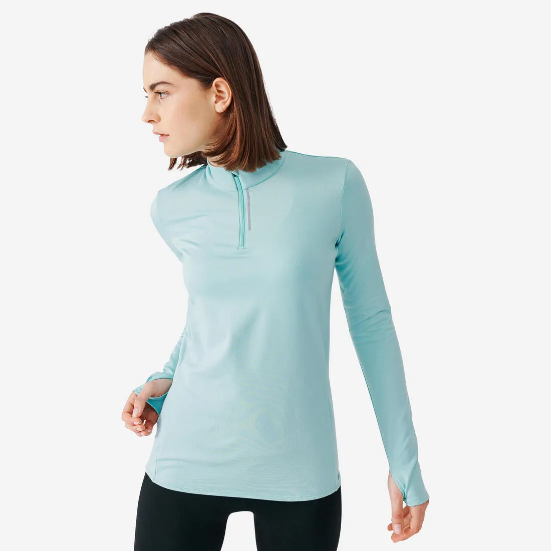 Zip Warm women's long-sleeved running T-shirt