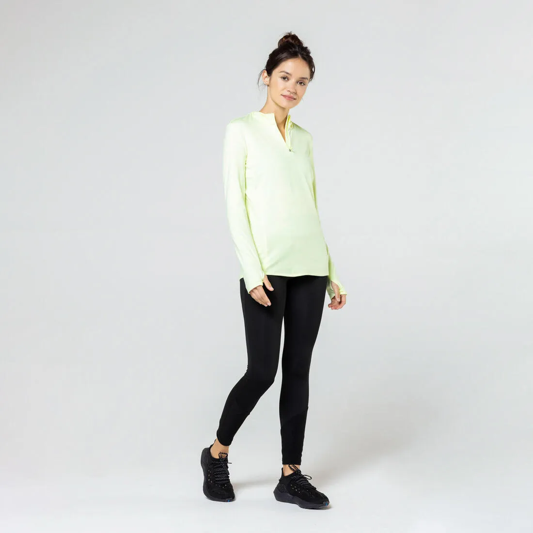 Zip Warm women's long-sleeved running T-shirt